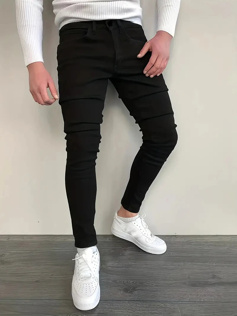 Men's Jeans Stretch Skinny Denim Pants 