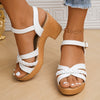 Women'S Braided High Heels Sandals 