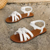 Summer New Women's Flat Bottom Roman Strap Sandals