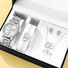 6PCS Set Rose Gold Luxury Watch for Women