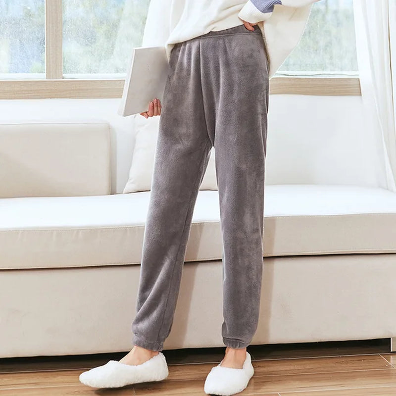 Women's Winter Velvet Sets Pullover and Elastic Waist Pants 