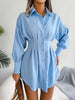 Women's Casual Buttons Long Sleeve Shirt Dress