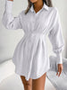 Women's Casual Buttons Long Sleeve Shirt Dress