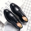 Business Formal Leather Shoes Men 2024 Autumn Men Shoes Low-Top Solid Wedding Shoes Color Fashion Oxford Pointed Office Shoes