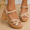 Women'S Braided High Heels Sandals 