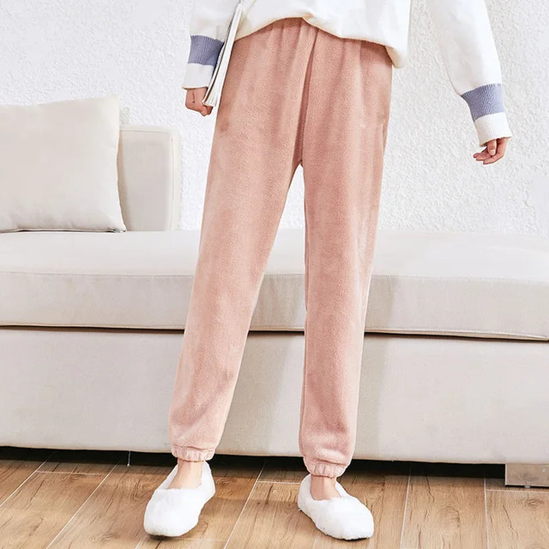 Women's Winter Velvet Sets Pullover and Elastic Waist Pants 