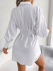 Women's Casual Buttons Long Sleeve Shirt Dress